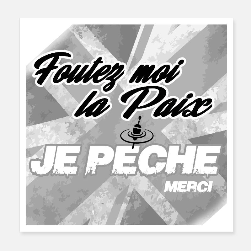 Pêche : Foutez-moi-la-paix Poster 20 x 20 cm