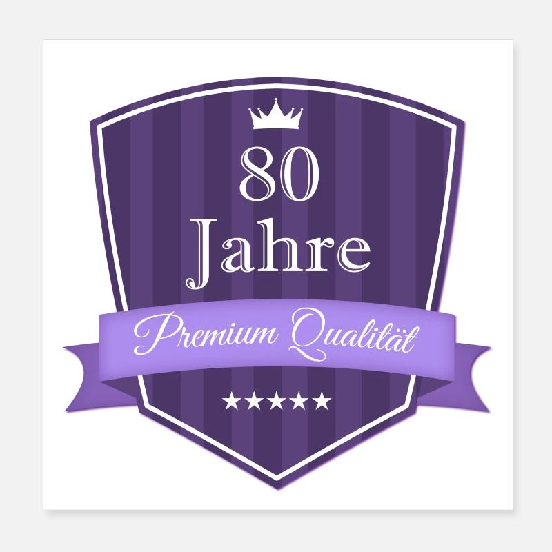 Premium 80 lila Poster 20x20 cm