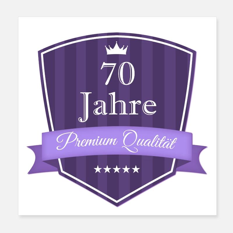Premium 70 lila Poster 20x20 cm