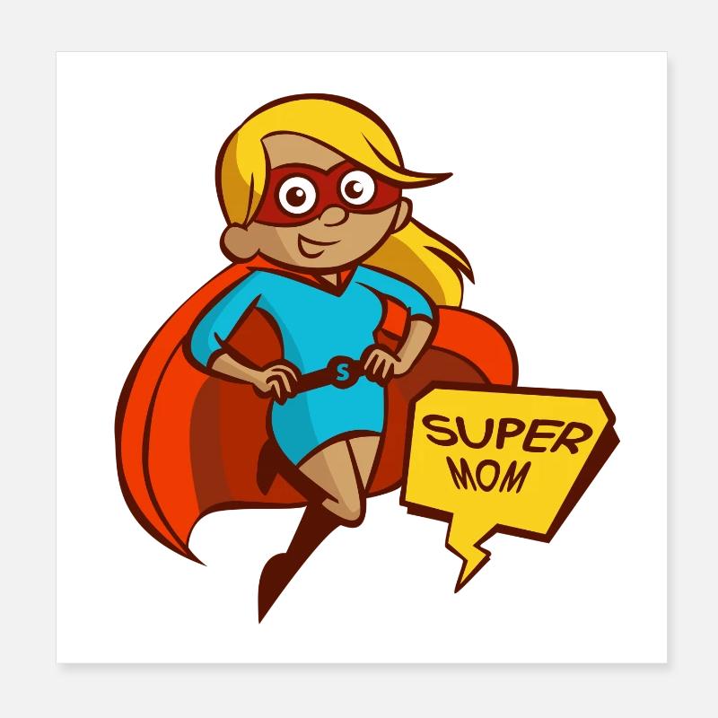 Super Mutter Poster 20x20 cm