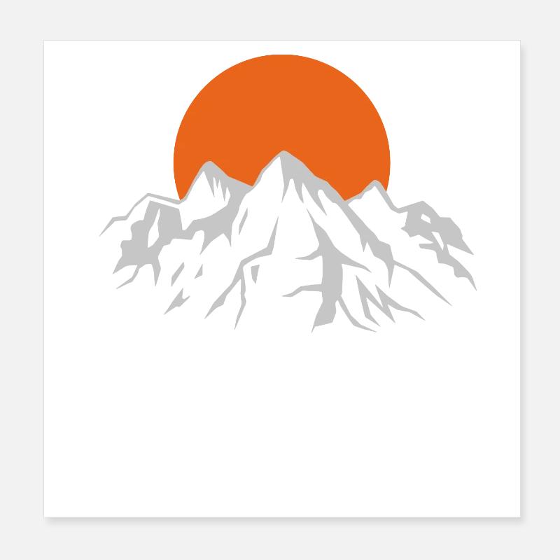 Berge Poster 20x20 cm