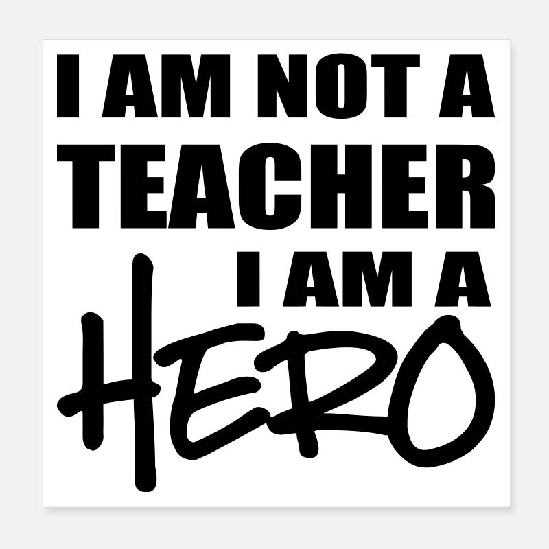 Lehrer Poster 20x20 cm