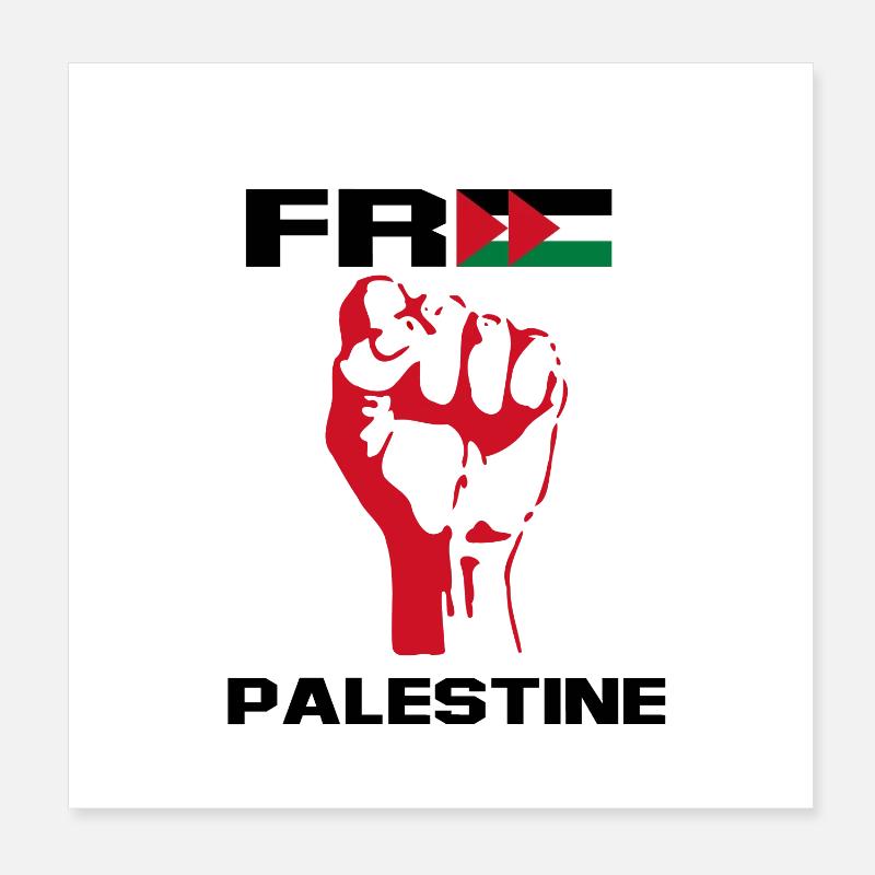 FREE PALESTINE Poster 20 x 20 cm