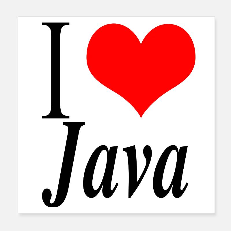 Ich liebe Java Poster 20x20 cm