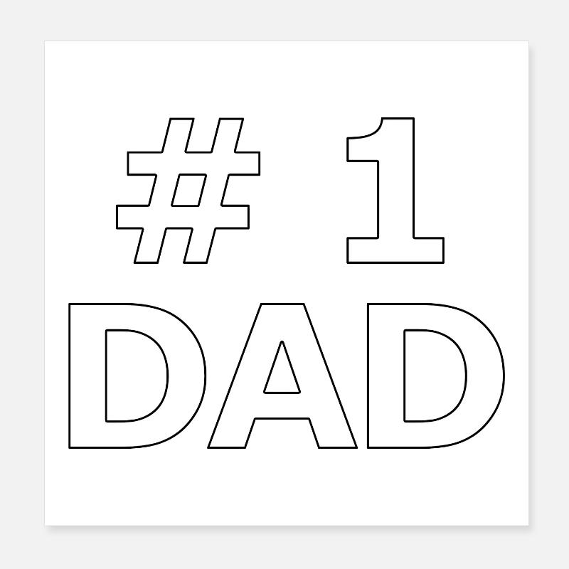 No. 1 dad Poster 20x20 cm