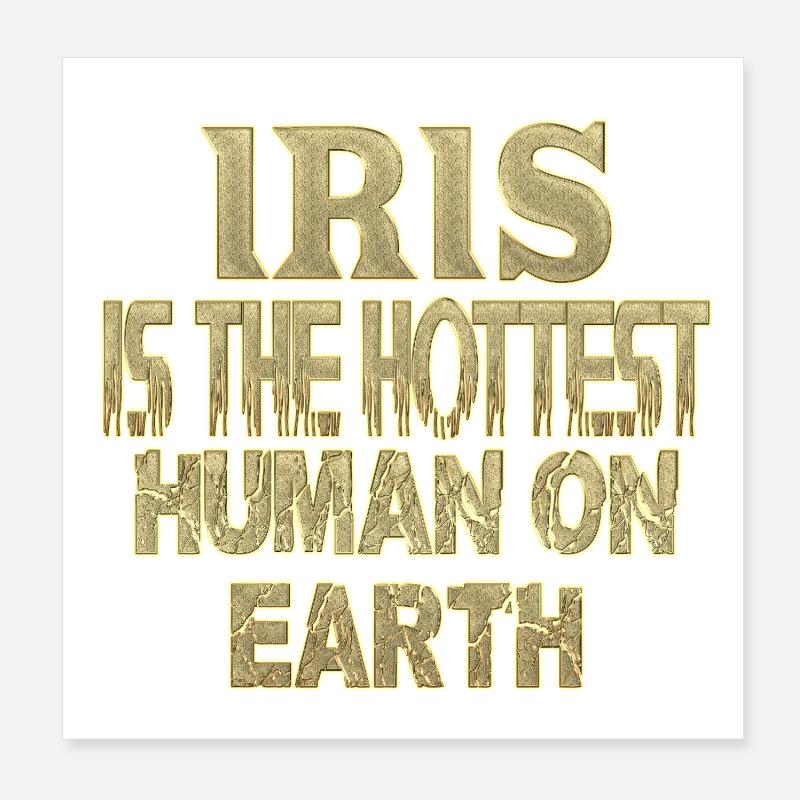 iris - Poster 20 x 20 cm - blanc