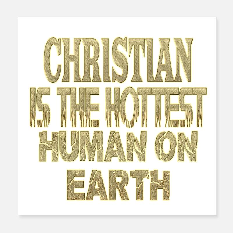 Christian - Poster 8" x 8" (20x20 cm) - white