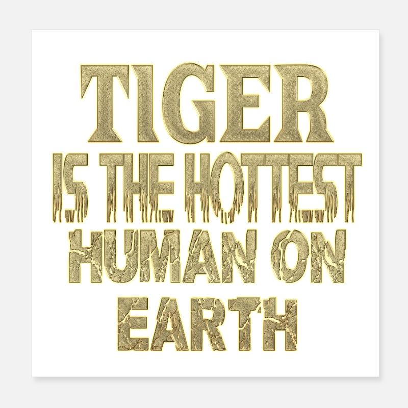 tiger Poster 8" x 8" (20x20 cm)