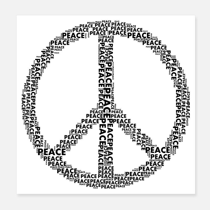 Peace Peace symbol Poster 8" x 8" (20x20 cm)