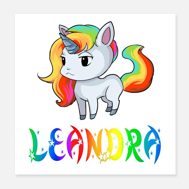 Leandra Einhorn Poster 20 x 20 cm