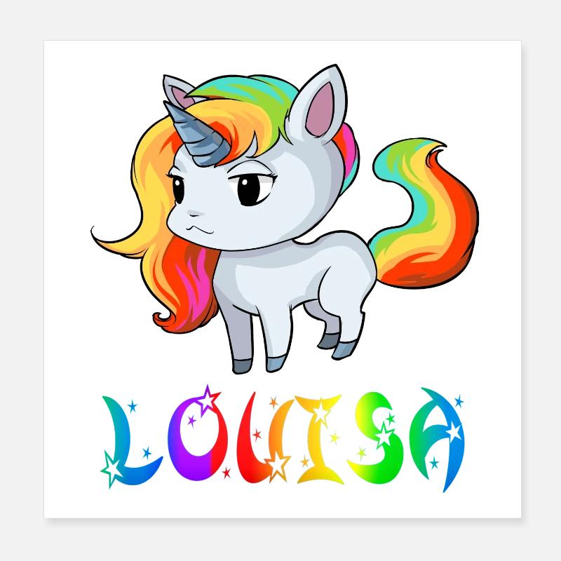 Louisa Einhorn Poster 20 x 20 cm