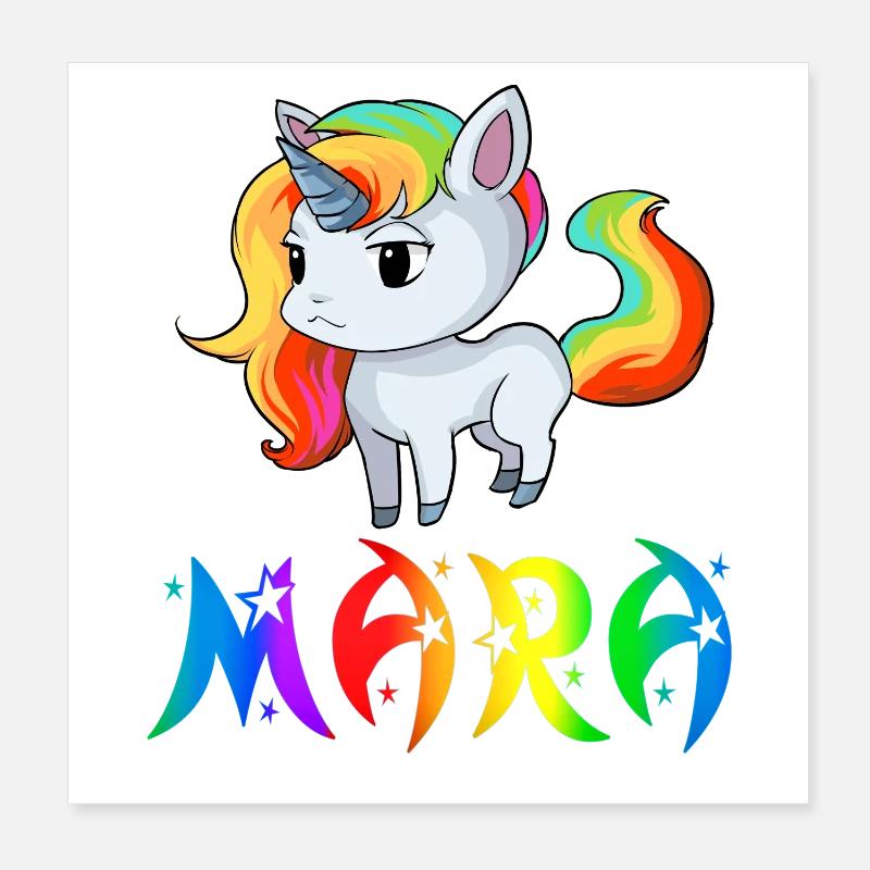 Mara unicorn Poster 8" x 8" (20x20 cm)
