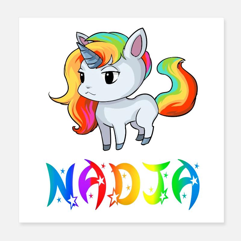 Nadja Einhorn Poster 20 x 20 cm