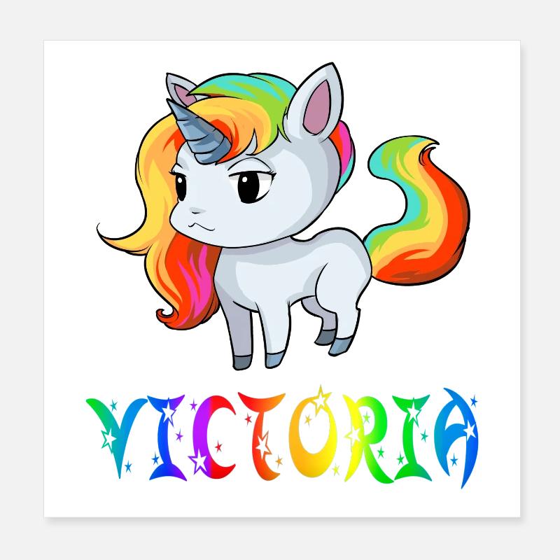 Victoria Einhorn Poster 20 x 20 cm