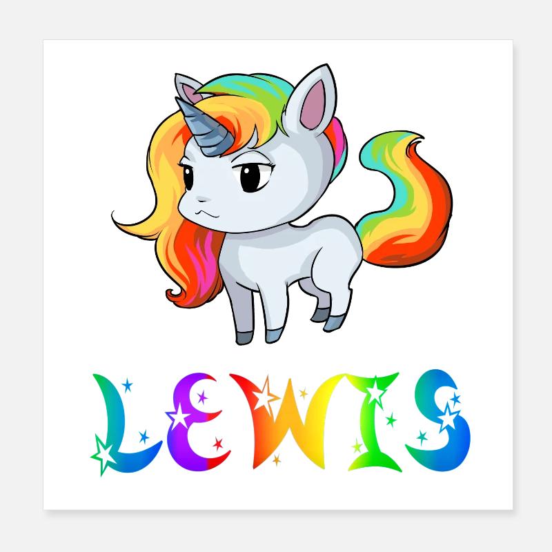 Einhorn Lewis Poster 20 x 20 cm