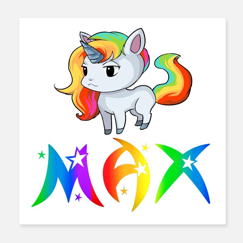 Unicorn Max Poster 8" x 8" (20x20 cm)