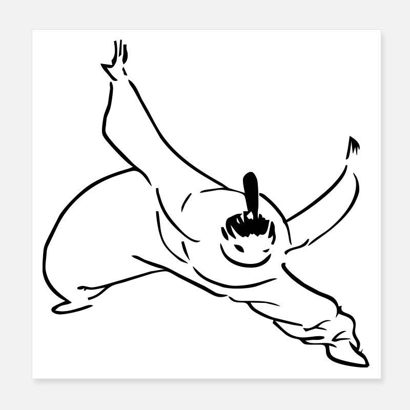 Kung Fu Poster 8" x 8" (20x20 cm)