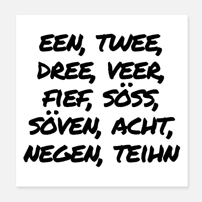 Zahlen Poster 20x20 cm