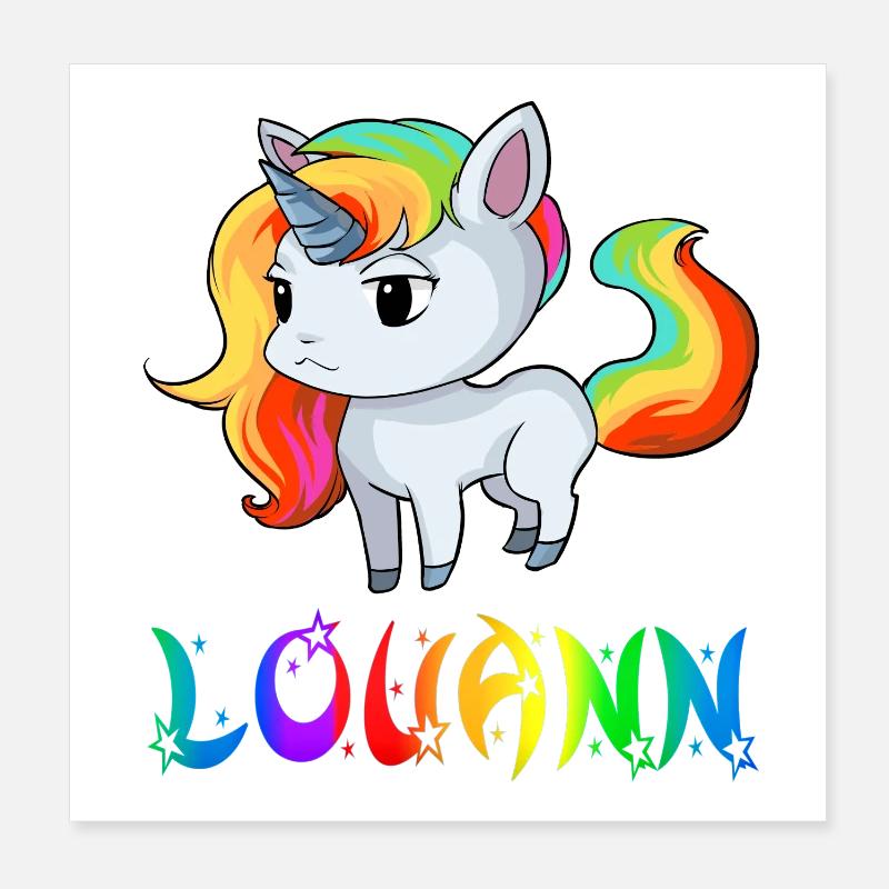 Einhorn Louann Poster 20x20 cm
