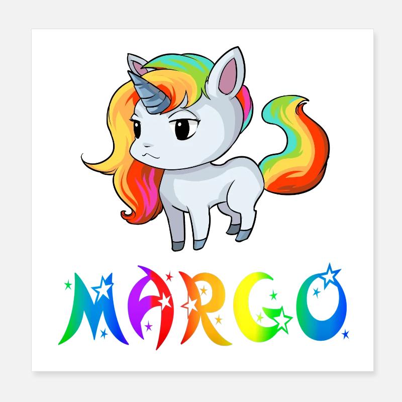 Einhorn Margo Poster 20x20 cm