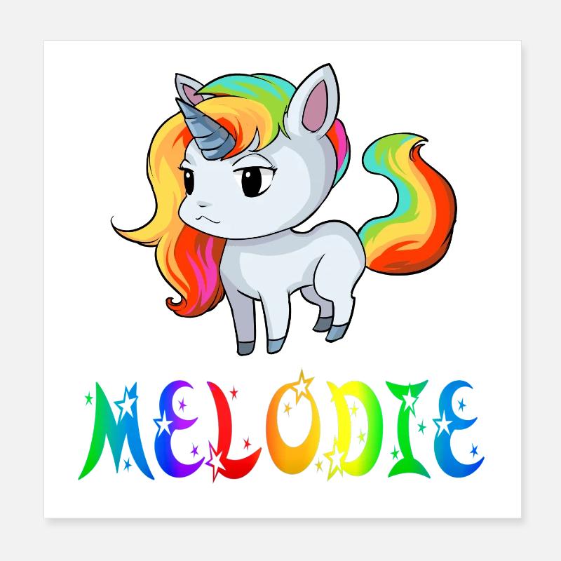 mélodie licorne Poster 20 x 20 cm