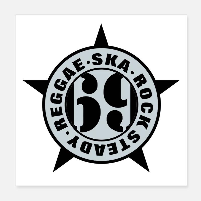Ska, Rock Steady, Reggae 69 Poster 20 x 20 cm