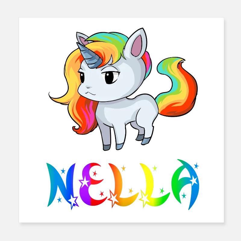 Unicorn Nella Poster 20 x 20 cm