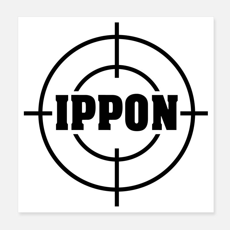 Target Ippon Judo Vektor Poster 20x20 cm
