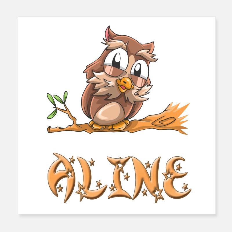 Chouette Aline Poster 20 x 20 cm