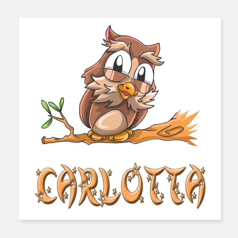 Eule Carlotta Poster 20x20 cm