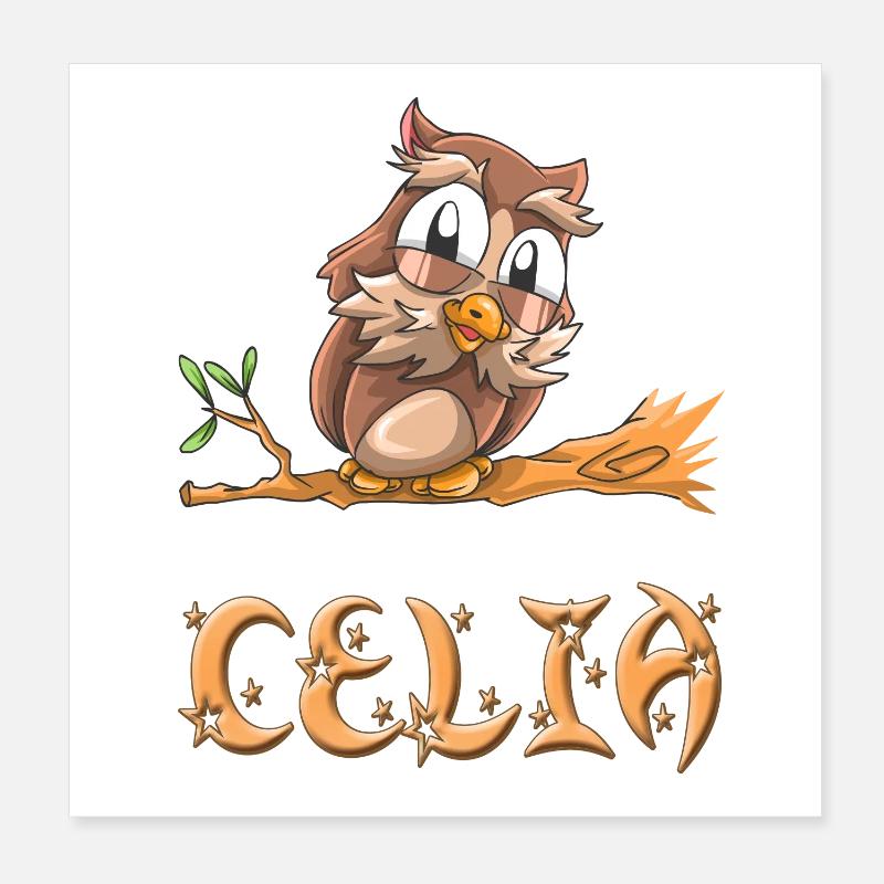 Chouette Celia Poster 20 x 20 cm