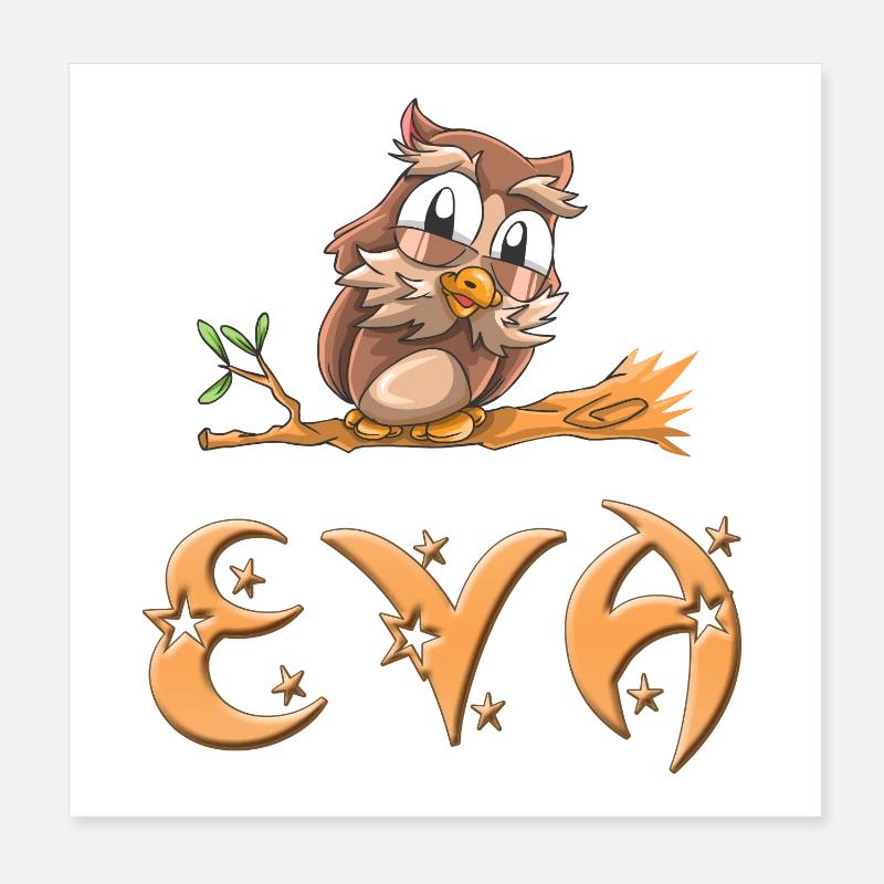 Eule Eva Poster 20x20 cm