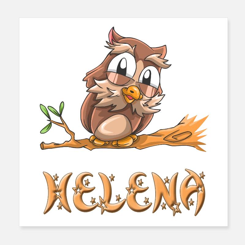 Eule Helena Poster 20x20 cm