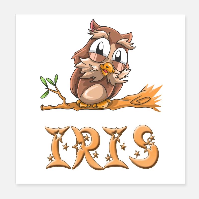 Owl Iris Poster 8" x 8" (20x20 cm)