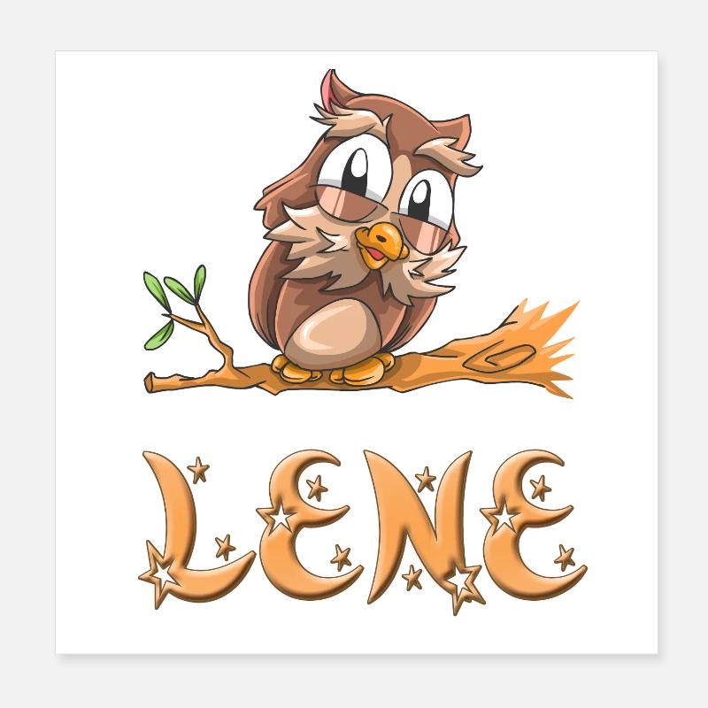 Hibou Lene Poster 20 x 20 cm