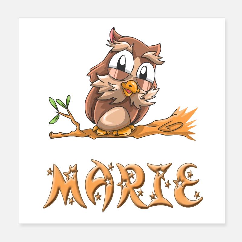 Hibou Marie Poster 20 x 20 cm