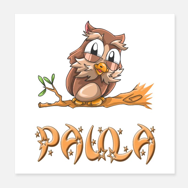 Hibou Paula Poster 20 x 20 cm