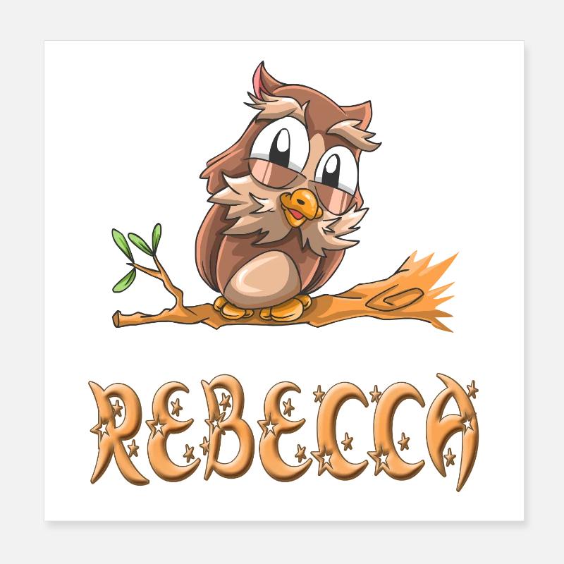Eule Rebecca Poster 20x20 cm
