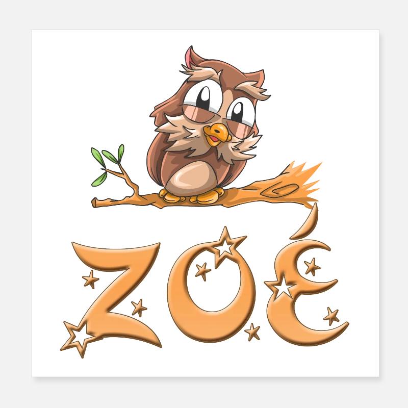 Eule Zoé Poster 20x20 cm