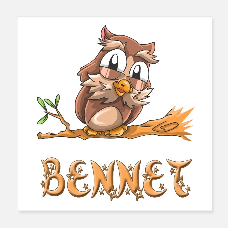 Eule Bennet Poster 20x20 cm