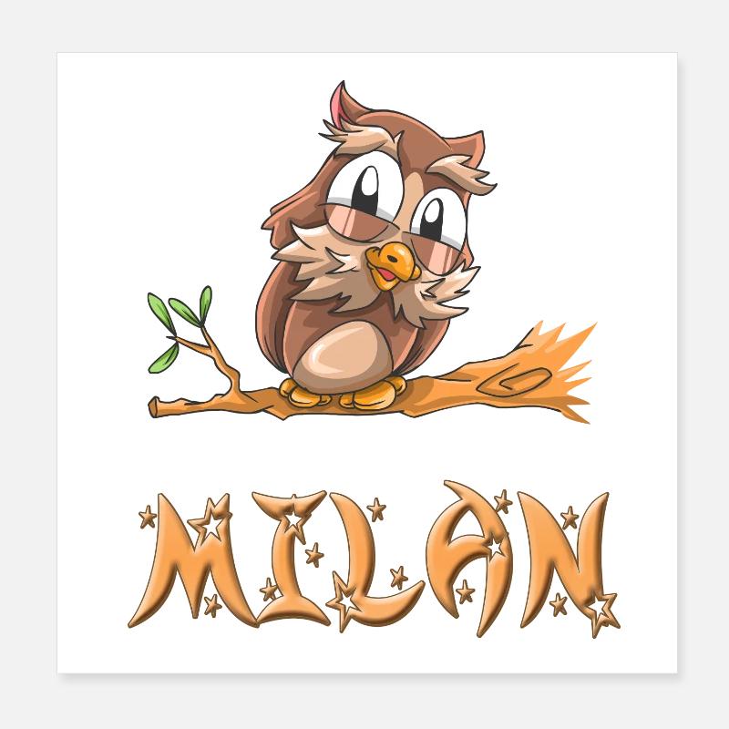 Eule Milan Poster 20x20 cm