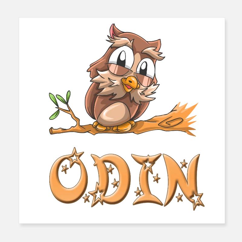 Hibou Odin Poster 20 x 20 cm