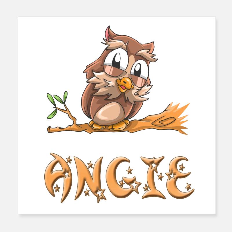 Eule Angie Poster 20x20 cm