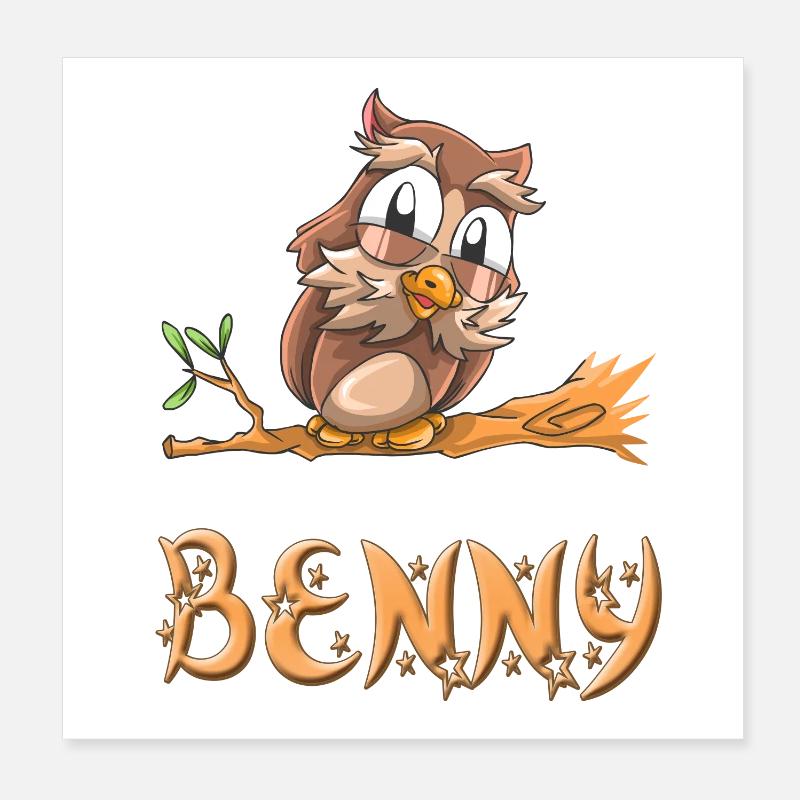 Hibou Benny Poster 20 x 20 cm