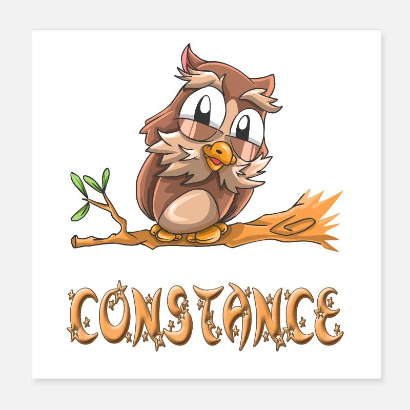 Hibou Constance Poster 20 x 20 cm