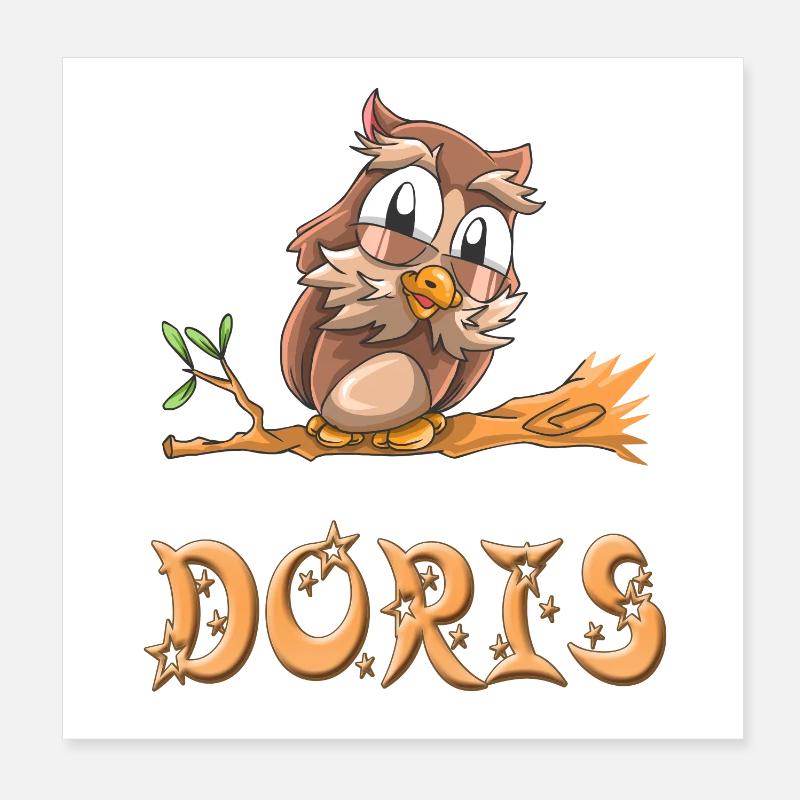 Eule Doris Poster 20x20 cm