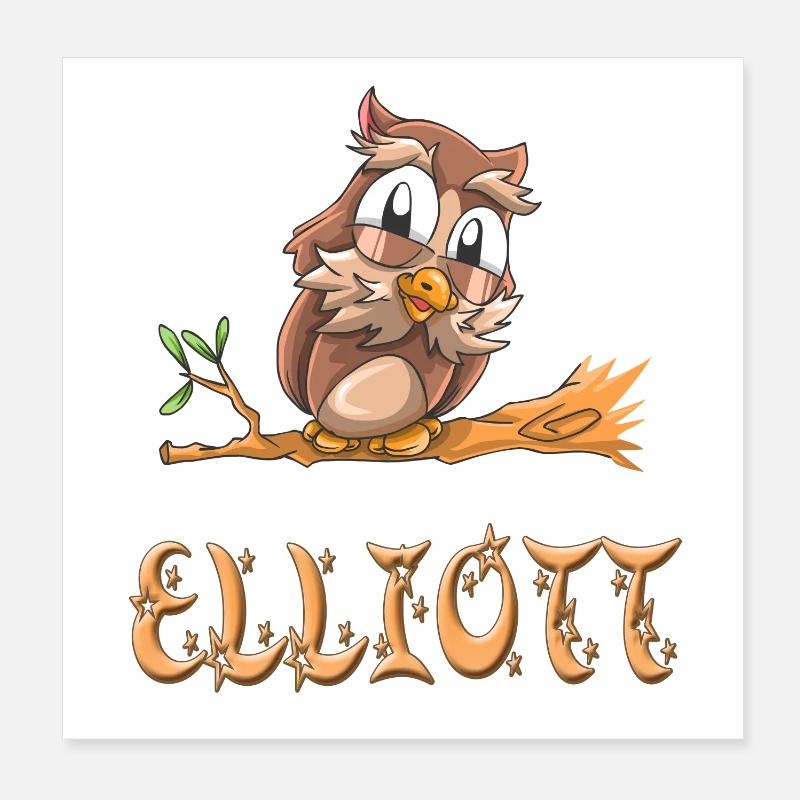 Eule Elliott Poster 20x20 cm