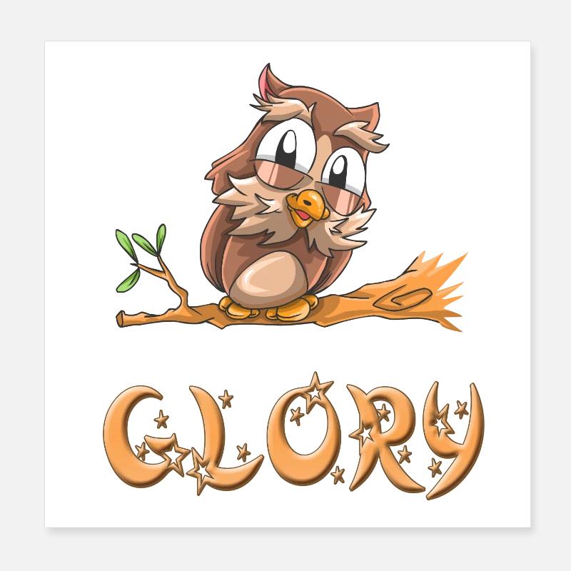 Eule Glory Poster 20x20 cm