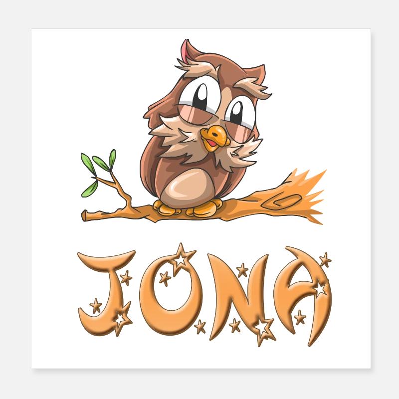Hibou Jona Poster 20 x 20 cm