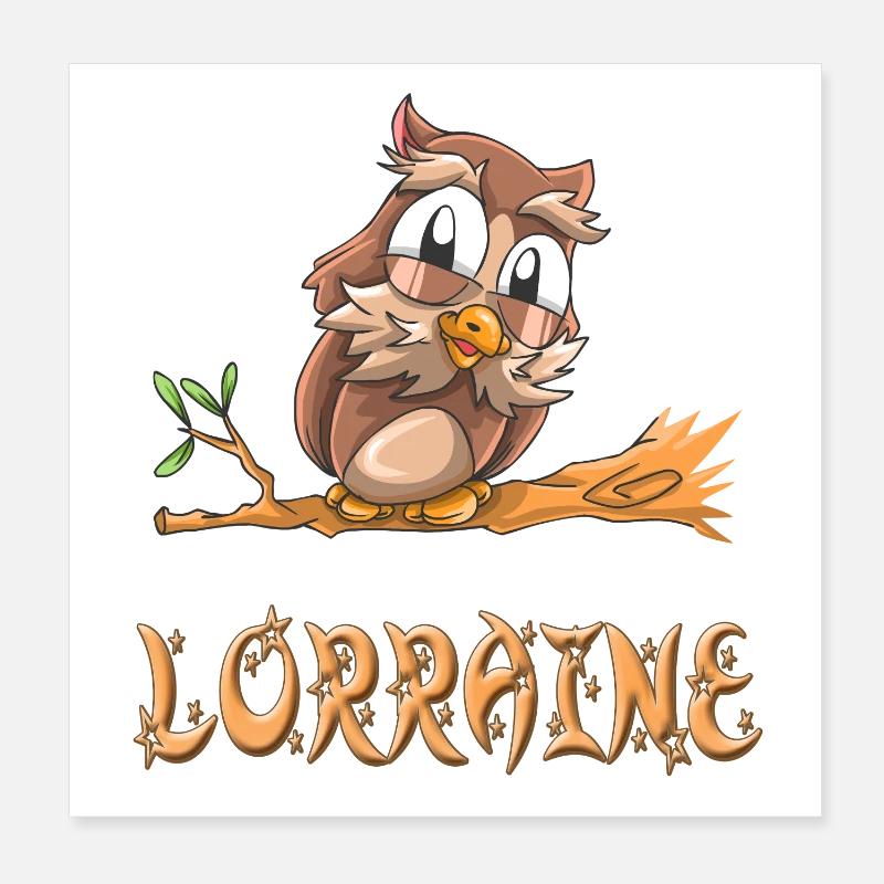 Eule Lorraine Poster 20x20 cm